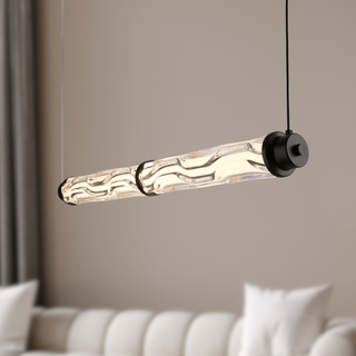 CORTE Hängeleuchte horizontal schwarz matt 18W LED 3000K klarer Schirm