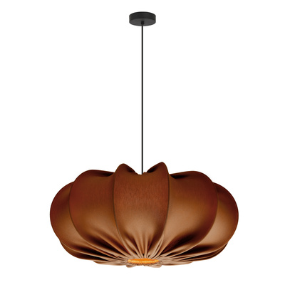 Pendant lamp CAFEE Scandinavian with brown mocha lampshade 52 cm minimalist japandi style ceiling lighting E27