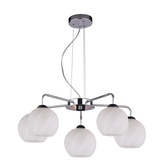 Lampa suspendata Larix crom 5x40w e27 abajur alb 35-23841