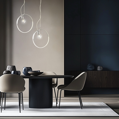 Hanging lamp APETI SKIROS 1xE27 + LED 12W chrome