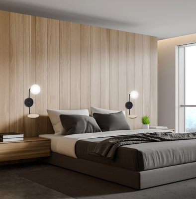 Lampe Ponio applique noire 1x25w g9 abat-jour blanc