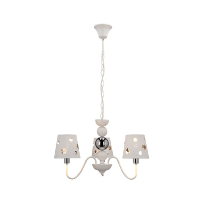 White chandelier hanging lamp 3xE14 Batley Ledea 50203109