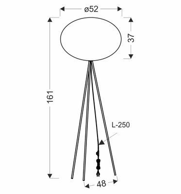 MELLOW lampă de podea neagră 1x40W E27 abajur 52 sferă neagră 51-41944