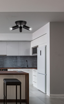 Black ceiling lamp plate 3x15W Colly 98-01672