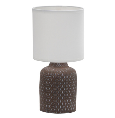 Lampe de table de chevet en céramique marron Iner Candellux 41-79862