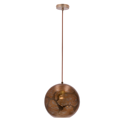 Plafoniera suspendata Candellux Sfinks 31-43276 bila E27 ajurata maro deschis