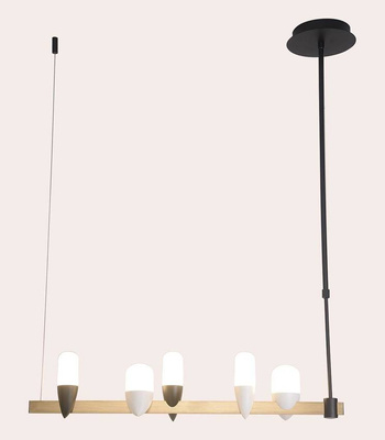 Lampe suspendue au-dessus de l'îlot noir et or LED 27W Sakai Ledea 50233078