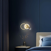 MONET lampa kinkiet koło złoty 16W LED 4000K klosz biały