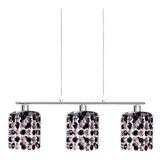 Lampa wisząca chrom z kryształkami czarno-białymi 3x40W Royal Candellux 33-35885  