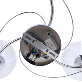 Plafonnier Prego chrome E27 avec abat-jour incolore 33-09456