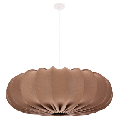 CAFÉE suspension 66cm blanche 1x40W E27 abat-jour moka