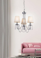 Lampa suspendata crom/bej candelabru 3x40W Ruti Candellux 33-58713