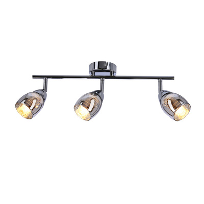 Lampa sufitowa MILTON listwa ze szklanymi kloszami regulowana 3-punktowa do kuchni