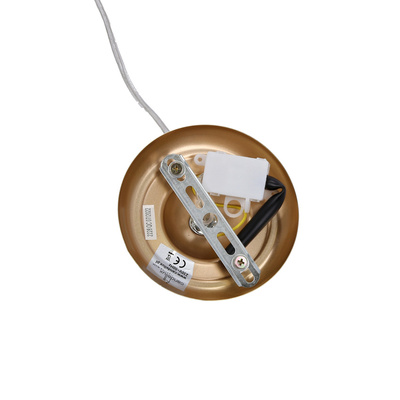 Lampa wisząca z abażurem Prima klasyczna do salonu i sypialni miedziana