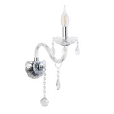 Kinkiet Cristallo transparentny metalowy do salonu i sypialni E14