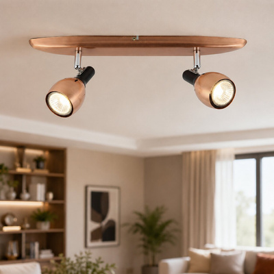 Bandă aplic 2X50W GU10 cupru CROSS 92-32775