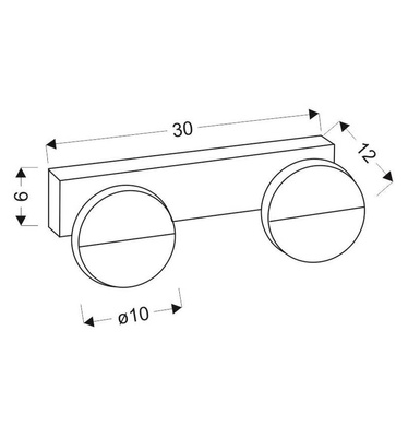 Bathroom wall lamp white double LED 3W 4000K Sing Candellux 22-72801