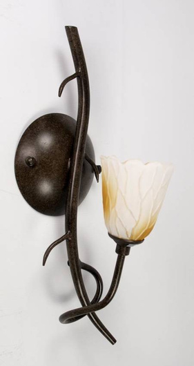 Patina wall lamp with a glass shade G9 40W L&amp;H Mikado 21-84814