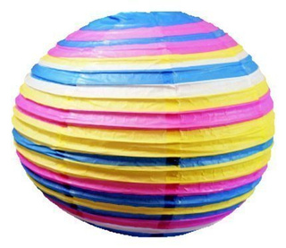 Abat-jour papier boule rose-bleu 50cm Cocoon Candellux 70-16457