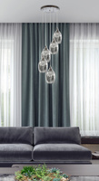 Lampa sufitowa wisząca chromowa talerz 5x60W Marina Candellux  35-60198