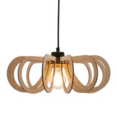 lampă suspendată eco 5 1x40 E27 abajur lemn