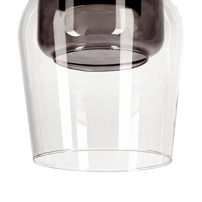 Wall lamp glass shade transparent and smoked for bedroom 1xGX53