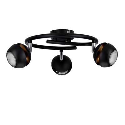 Boni spirala 3x3w gu10 led negru