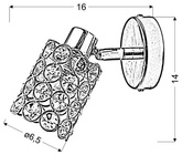 Lampa ścienna kinkiet 1X40W G9 chrom YORK 91-97388