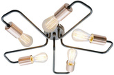 Plafoniera suspendata 5X60W E27 neagra HERPE 35-66930
