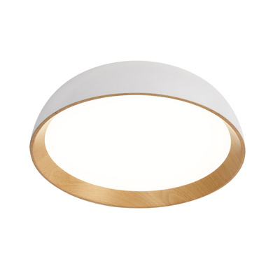 CALABRIA PLAFONNIER BLANC PLAFON ABAT-JOUR EN BOIS BLANC 14-24138