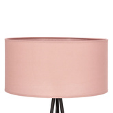SHANTI lampa podłogowa czarny 1x40W E27 abażur jasny wrzosowy 51-38715