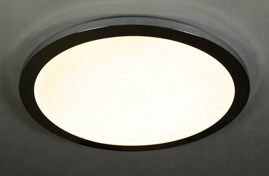 Plafon do łazienki PIXEL minimalistyczny – srebrny chromowany 40 cm - okrągły plafon LED z funkcją ściemniania 3000K 24W IP44