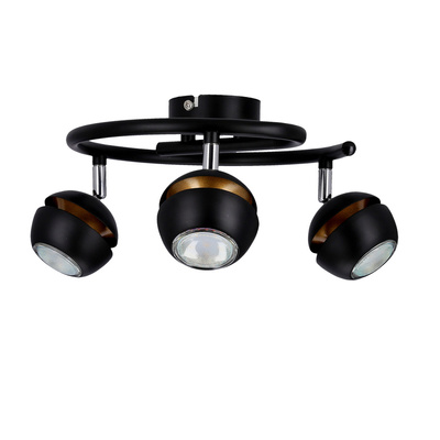 Boni spirala 3x3w gu10 led negru