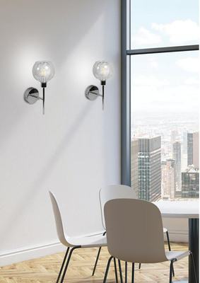 Lampa de perete candellux ozzo 21-72184 aplice abajur crom incolor
