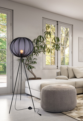 MELLOW lampă de podea neagră 1x40W E27 abajur 52 sferă neagră 51-41944
