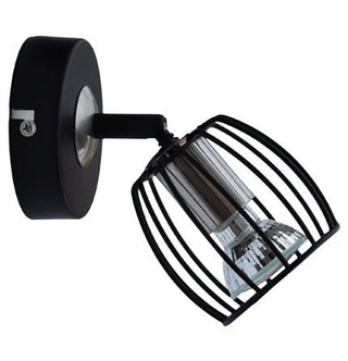 Lampa ścienna kinkiet 1X3W LED GU10 czarny matowy+satyna ZONK 91-54319