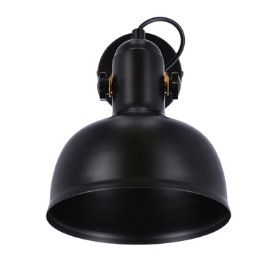 Wall lamp black / wooden adjustable lamp E27 40W Reno 21-76748