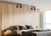 Spot reglabil negru si cupru E14 2x40W Anica 92-81797
