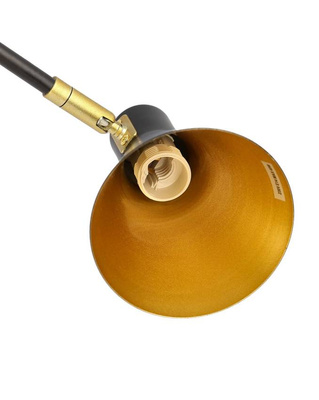 Ceiling lamp black and gold matt adjustable 3x40W Less 33-70975