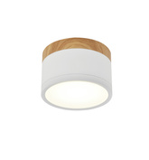 Plafoniera alb/lemn LED tub 9W Candellux 2273648