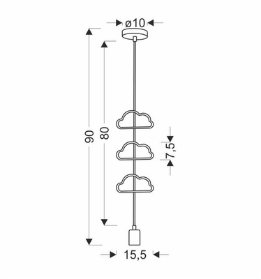 Single Ccc Lampa Wisząca 1X20W E27 Iq Kids Różowy+Niebieski+Biały