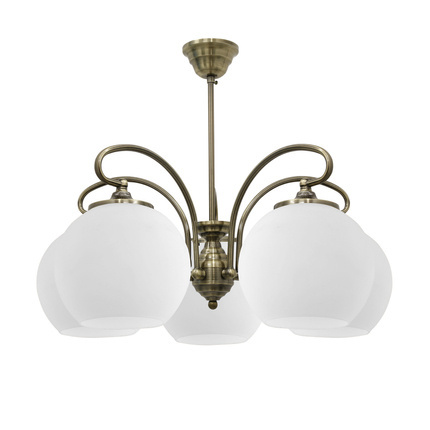 Lustre 5xE27 51cm cuivre patiné ORBIT 35-69368