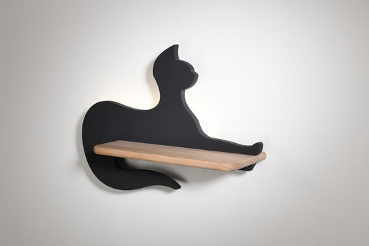 5W LED wall lamp for a child black sitting cat Candellux 21-75642