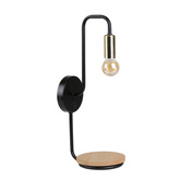 Black wall lamp 1xE14 40cm BIPI switch 21-76847
