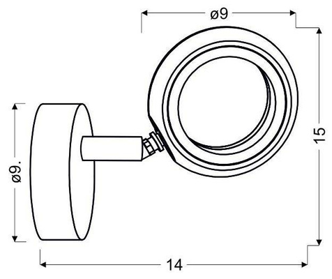 Wall lamp sconce 1X4W LED 3000K chrome AURELION 91-65247