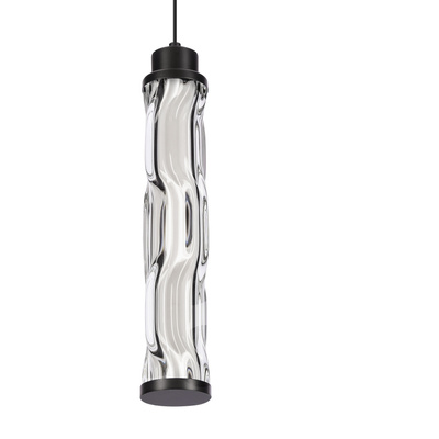 CORTE pendant lamp black matt 10W LED 3000K clear shade