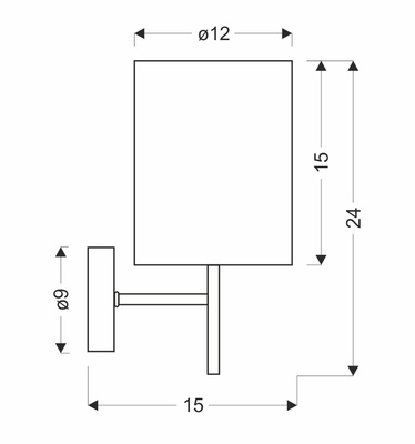 Wall lamp sconce 1X40W E14 chrome YAN 21-45249