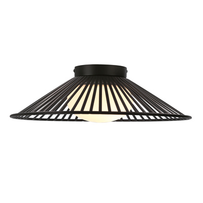 Ceiling lamp Sonte 40 black wire with white shade for living room GX53