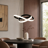 SPLOT lampa wisząca czarny 28W LED 3000, 4000, 6000K osłonka biała