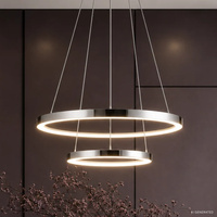 Lampa suspendata LED 40W rotunda 50cm crom LUNE 32-64769